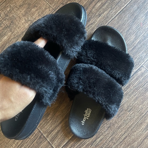 Fur slides | Charlotte Russe - Picture 3 of 4